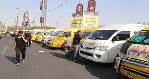 اعزام رایگان زائران اربعین با ۷۰ دستگاه خودرو تاکسی به مرز مهران 
