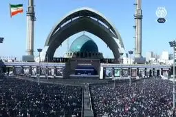 گریه‌ حدادعادل هنگام اعلام اقامه نماز بر پیکر‌ دختر شهیدش + ویدئو
