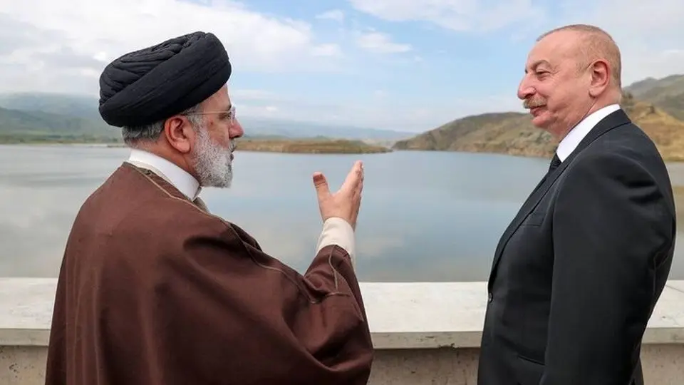 Raeisi, Aliyev attend inauguration ceremony of Qiz-Qalasi Dam