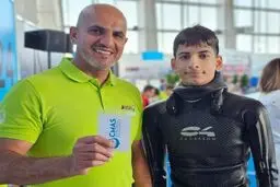 غواص إیرانی یفوز بالمیدالیة البرونزیة فی بطولة العالم فی بلغراد