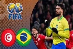 خلاصه بازی برزیل مقابل تونس را ببینید + ویدئو
