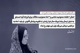 اعمال ۲ هفته ممنوعیت تماس و ۳ ماه ممنوعیت ملاقات برای فرزانه قره‌حسنلو به دلیل ارسال پیام تبریک سال نو از زندان/ با نظریه پزشکی قانونی، او باید ۲ ماه به مرخصی درمانی می‌رفت ولی این مهم رخ نداد