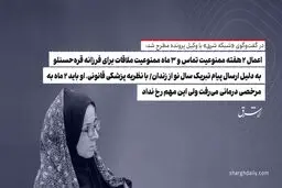 اعمال ۲ هفته ممنوعیت تماس و ۳ ماه ممنوعیت ملاقات برای فرزانه قره‌حسنلو به دلیل ارسال پیام تبریک سال نو از زندان/ با نظریه پزشکی قانونی، او باید ۲ ماه به مرخصی درمانی می‌رفت ولی این مهم رخ نداد