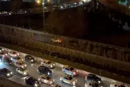 ترافیک سنگین اتوبان چمران در شب یلدا+ ویدئو