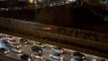 ترافیک سنگین اتوبان چمران در شب یلدا+ ویدئو