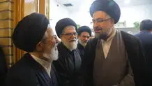 نوه امام خمینی در مراسم بزرگداشت آیت‌الله شبیری زنجانی + عکس