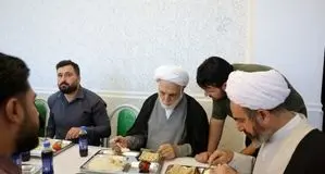 ناهار اژه ای رئیس قوه قضاییه در کنار دانشجویان + عکس ها

