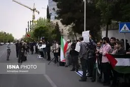 تجمع مقابل سفارت اردن در تهران 