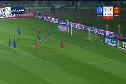گل سوم پرسپولیس به استقلال خوزستان  را ببینید + ویدیو