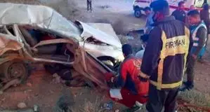 واژگونی پژو ۴۰۵ در محور دشت منجر به فوت یک نفر شد
