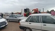 واژگونی اتوبوس در آزادراه کرج - تهران