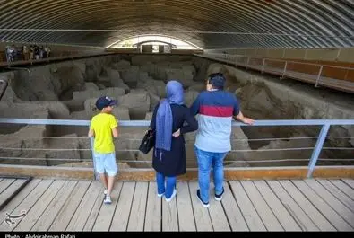 خشی از محوطه باستانی هگمتانه همدان که به عنوان بیست و هشمین اثر جهانی ایران در فهرست میراث جهانی یونسکو به ثبت رسید