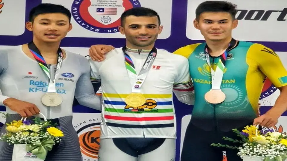 قهرمانی رکابزن ایرانی در آسیا با امکانات صفر

