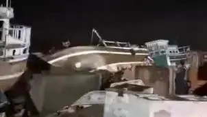 طوفان سهمگین در چابهار/ ۱۰ لنج ماهیگیری غرق شد