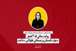 روایت سالی که 3 فصل « بهار، تابستان و زمستانی طولانی» داشت | وحیده کریمی