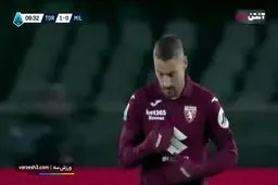 گل اول تورینو به میلان+ ویدئو