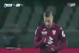 گل اول تورینو به میلان+ ویدئو