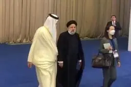 President Raeisi, Emir of Qatar hold meeting in Kazakhstan