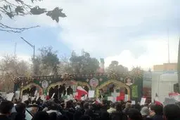 مراسم تشییع پیکر شهدای جنایات اخیر صهیونیستی-آمریکایی برگزار شد