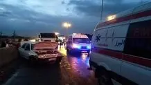 تصادف زنجیره‌ای ۳۰ دستگاه خودرو در اتوبان قزوین - کرج / یک نفر کشته و ۵ نفر مصدوم شدند

