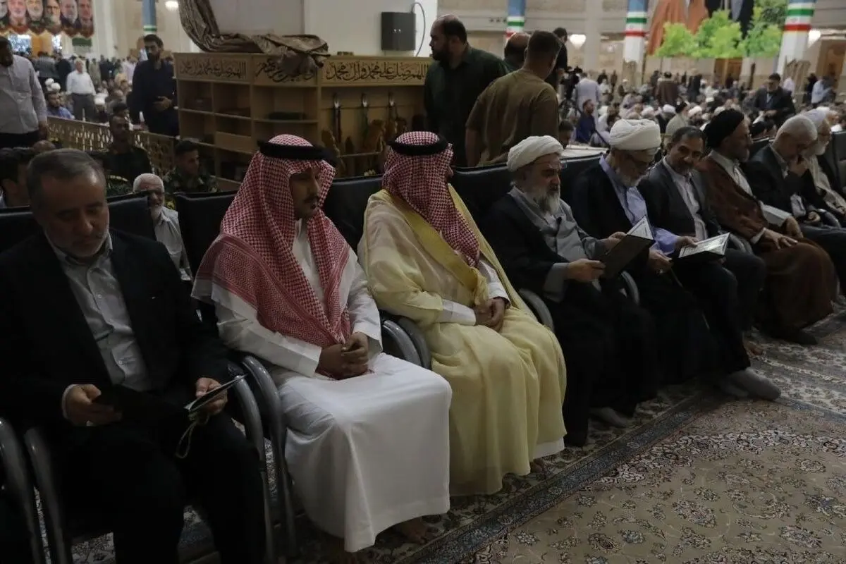 حضور سفیر عربستان در مراسم هفتم آیت‌الله‌ العظمی شبیری زنجانی