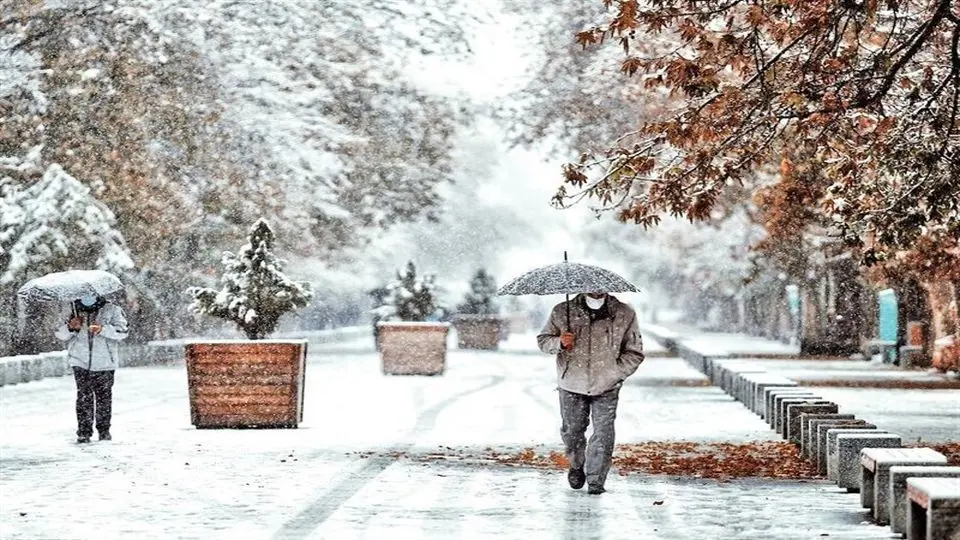 بارش برف در زنجان 