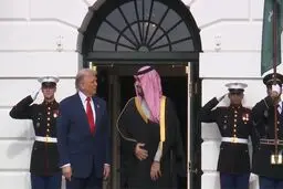 استقبال رسمی ترامپ از بن سلمان در کاخ سفید + ویدئو