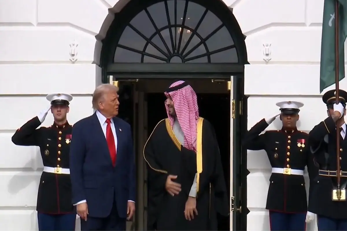 استقبال رسمی ترامپ از بن سلمان در کاخ سفید + ویدئو