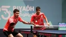 لحظه پیروزی تیم دوبل تنیس روی میز ایران را ببینید + ویدیو