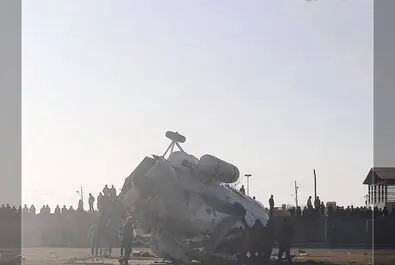 سقوط بالگرد وزیر ورزش