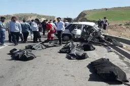 *گزارش پلیس راه از تصادف مرگبار جاده‌ای در ایلام با ۸ کشته / تجاوز به چپ خودروی سمند علت تصادف مرگبار در ایلام اعلام شد*