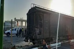 خروج قطار باری از ریل در ورودی پیشوا