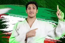 مدال برنز جودو کاپ آفریقا_ تونس بر گردن امیرعباس چوپان