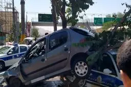 تصادف پژو ۲۰۶ با ماشین پلیس و تکرار ماجرای باز نشدن ایربگ