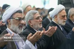 حضور سردار قاآنی و محسنی اژه‌ای در صف اول نماز عید قربان + عکس