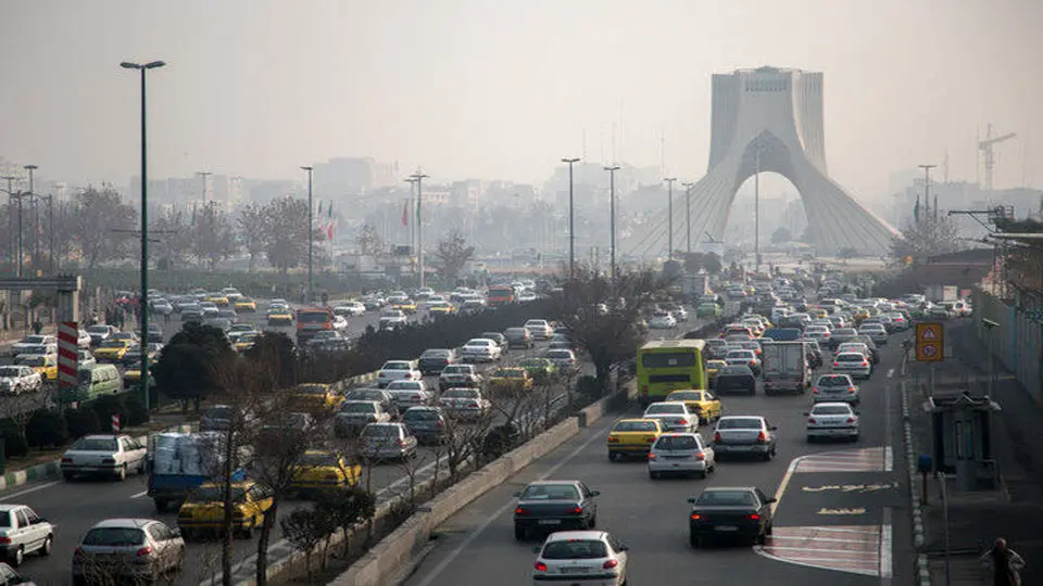 ۱۹ ایستگاه کیفیت هوای تهران در شرایط آلوده