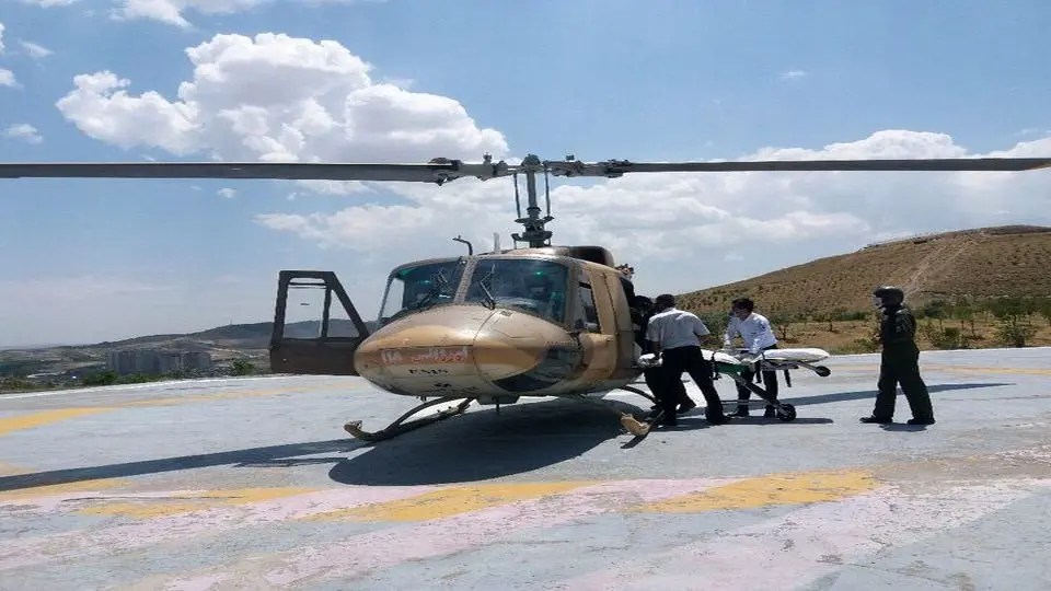 اعزام فوری بیماران بدحال تبریز با بالگرد امدادی