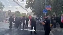 راهکار آتش‌نشانی تهران برای خنک کردن تشییع‌کنندگان پیکر رهبر شهید + ویدئو