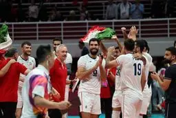 منتخب ایران للکرة الطائرة یضیف اول ذهبیة الى حصاد البعثة الایرانیة من العاب هانغجو الاسیویة