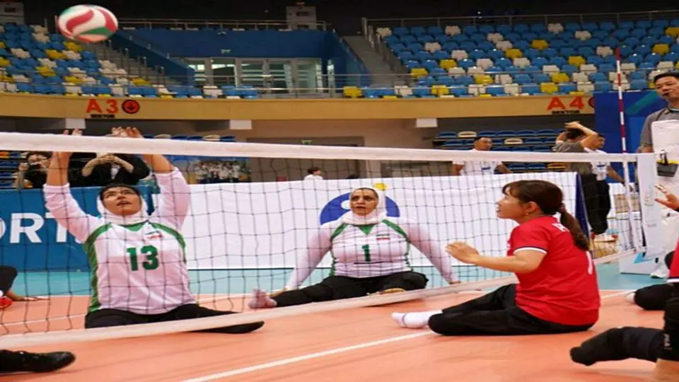 برتری زنان والیبال نشسته ایران مقابل قراقستان