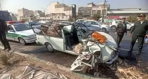 مرگ اعضای یک خانواده در تصادف وانت با خودرو حمل زباله

