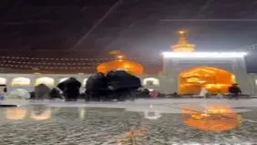 بارش باران در حرم امام رضا+ ویدئو
