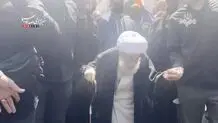 حضور آیت الله جنتی در مراسم تشییع رهبر شهید انقلاب + ویدئو