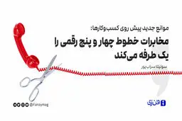موانع جدید پیش روی کسب‌وکارها: مخابرات خطوط چهار و پنج رقمی را یک طرفه می‌کند

