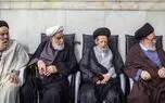 عکسی از فرزند ارشد رهبر شهید انقلاب در مراسم چهلم/ گپ و گفت عضو شورای نگهبان با نماینده آیت الله سیستانی/ سید علی خمینی هم بود