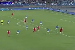 گل اول آرسنال به ناپولی+ویدئو