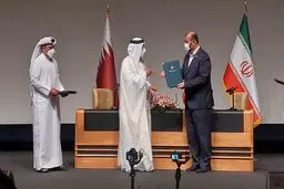 ایران وقطر توقعان وثائق التعاون المشترک حول موندیال قطر 