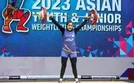 نایب قهرمانی دختر وزنه‌بردار ایرانی در آسیا