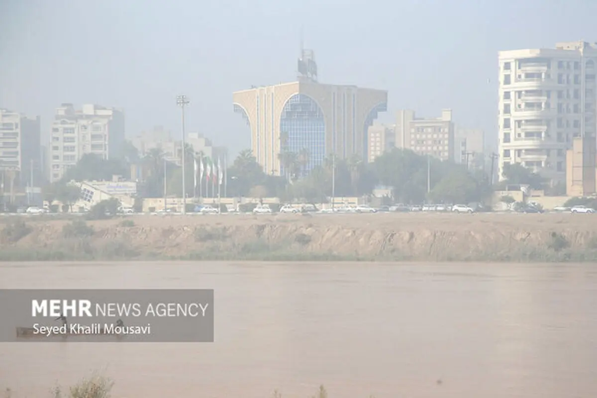 شاخص آلودگی هوای خوزستان امروز یکشنبه ۲۳ آذر ۱۴۰۴