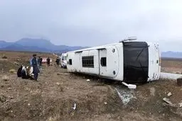 آخرین وضعیت مصدومان حادثه واژگونی اتوبوس کرمان- مشهد